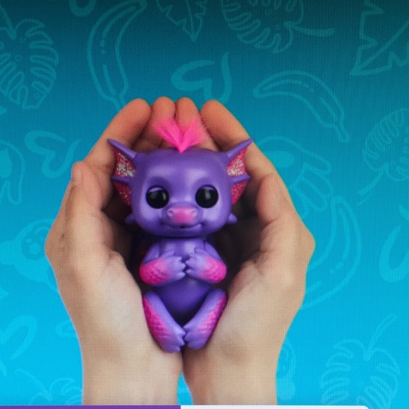 Fingerlings Kaylin Glitter Dragon Purple with Pink - Picture 8 of 9